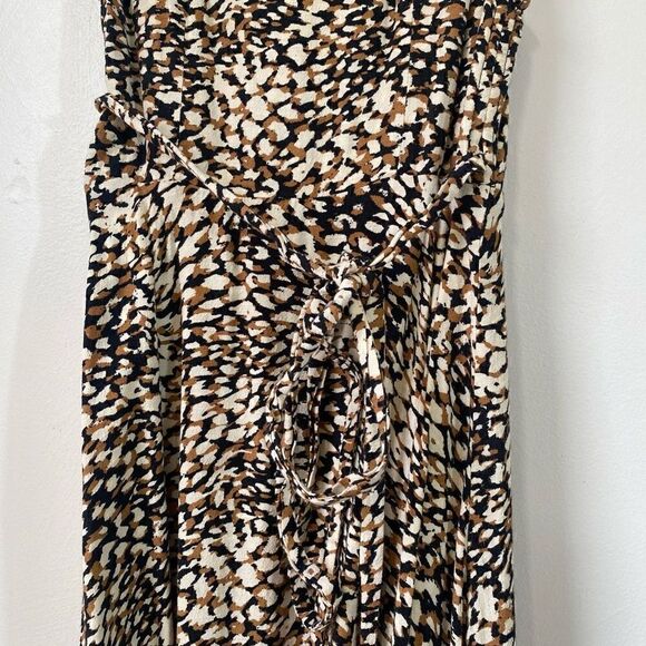 Free people leopard print wrap ruffle mini dress - Picture 6 of 16